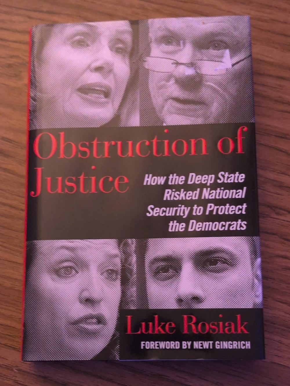 Obstruction of Justice by Luke Rosiak - Red and Black Hardcover